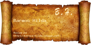 Barmos Hilda névjegykártya